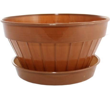 Кашпо Ангора ВИОЛЕТ КЛАССИК №6 2 л, с поддоном, терракотовое А5115тр
