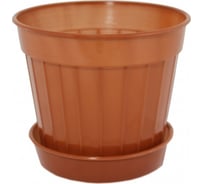 Кашпо Ангора КЛАССИК №4 1.1 л, с поддоном, терракотовое А5140тр