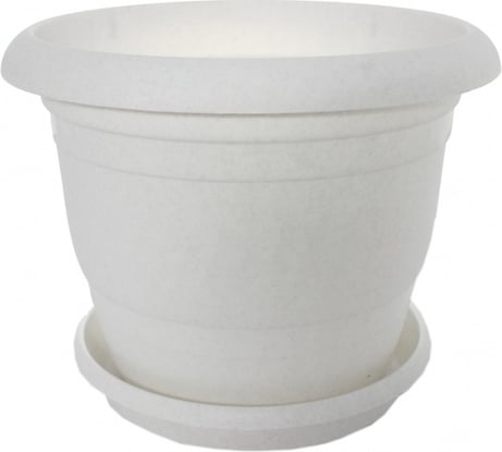 Кашпо с поддоном Ангора ТОПРАК 13 л, мраморное А5250мр