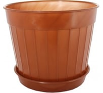 Кашпо Ангора КЛАССИК №7 4 л, с поддоном, терракотовое А5170тр
