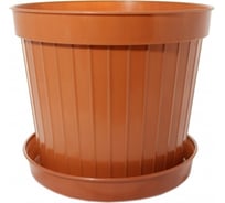 Кашпо Ангора КЛАССИК №10 12 л, с поддоном, терракотовое А5110тр