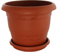 Кашпо Ангора ТОПРАК 1.8 л, с поддоном, терракотовое А5210тр