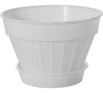 Кашпо Ангора ВИОЛЕТ КЛАССИК №2 0.5 л, с поддоном, мраморное А5113мр