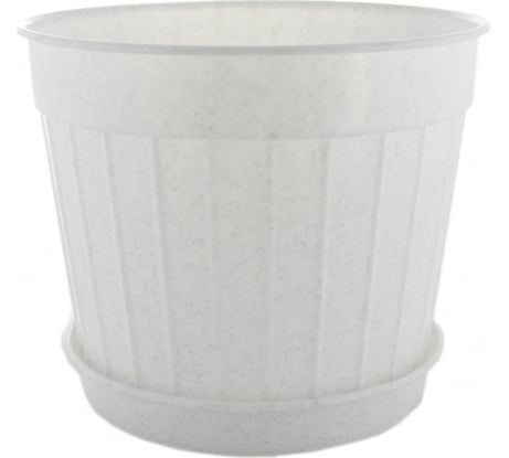 Кашпо Ангора КЛАССИК №7 4 л, с поддоном, мраморное А5170мр