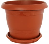 Кашпо Ангора ТОПРАК 3 л, с поддоном, терракотовое А5220тр