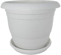 Кашпо Ангора ТОПРАК 47 л, с поддоном, мраморное А5280мр