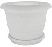 Кашпо Ангора ТОПРАК 8.5 л, с поддоном, мраморное А5240мр