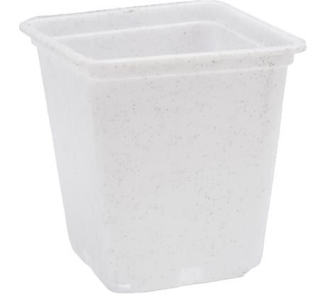 Горшок для рассады Ангора 0.5 л, 9x9х10 см, квадратный, белый А5501бл