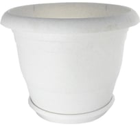 Кашпо Ангора ТОПРАК 32 л, с поддоном, мраморное А5270мр