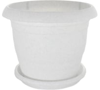 Кашпо Ангора ТОПРАК 3 л, с поддоном, мраморное А5220мр