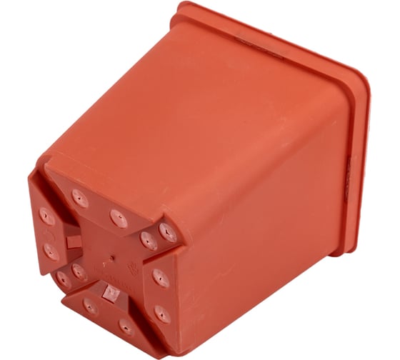 Горшок для рассады Ангора 1 л, 11x11x12 см, квадратный, терракотовый А5504тр