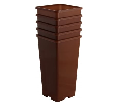 Набор горшков для рассады Ангора 5 шт., по 2 л, терракотовый А5507тр