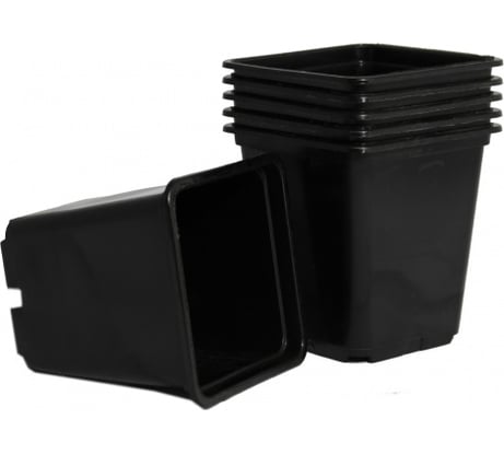 Набор горшков для рассады Ангора 6 шт., по 0.5 л, черный А5532чр