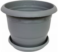 Кашпо Ангора 5 л, с поддоном, антрацит А5231ант