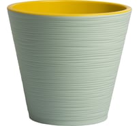 Пластиковый горшок с вкладкой liveingreen КОНУС МЯТНЫЙ диам. 14.5 см, 1.3 л К14-14