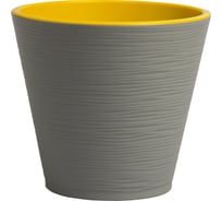 Пластиковый горшок с вкладкой liveingreen КОНУС серый муссон диам. 20 см, 3.7 л К20-70