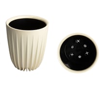 Пластиковый горшок с вкладкой liveingreen СИГМА ванильный, диам. 25 см, высота 30 см, 10.2 л СИ25-31