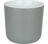 Пластиковый горшок с вкладкой liveingreen Лион серый муссон, диам. 17 см, высота 16 см, 3 л ЛИ17-70