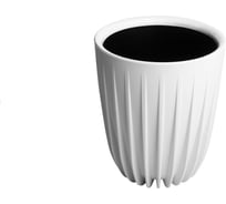 Пластиковый горшок с вкладкой liveingreen СИГМА белый, диам. 25 см, высота 30 см, 10.2 л СИ25-10