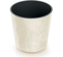 Кашпо с вкладышем Prosperplast DURO300E CY700 Кашпо URBI ROUND EFFECT диам. 30 см, высота 295 мм, 15 и 17 л, бетон кремовое 067023