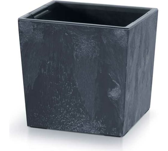 Кашпо с вкладышем Prosperplast DURS240LE S433 Кашпо URBI SQUARE LOW EFFECT 24cх24х24 см, антрацит 067033 1