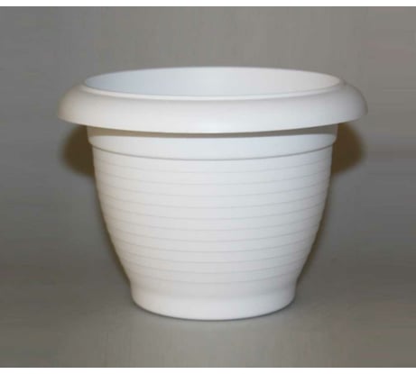 Горшок SANTINO Терра 1 л, белый, диам. 15 см, высота 105 мм 049233