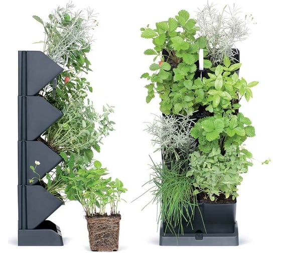 Вертикальный сад и ножницы Prosperplast IO1W200 S433 MINI CASCADE 8 мест, 195 мм,114 мм, антрацит 067053