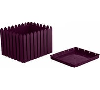 Квадратное кашпо ELLASTIK-PLAST Лардо 430x357x300 мм, лиловое KASHKVADRLARDЛИЛ