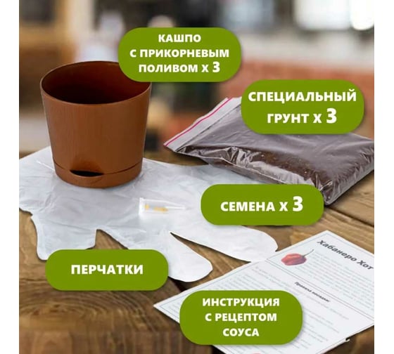 Набор для выращивания растений Plant Republic Три острых перца pr-009