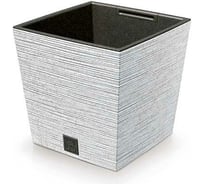 Кашпо Prosperplast DFS240WS449W FURU SQUARE LOW ECO WOOD 240х240х235 мм, белое 067387
