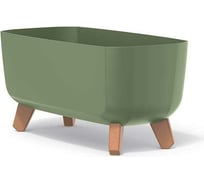 Кашпо на ножках Prosperplast DGCL400 5615C GRACIA CASE 390х195х187 мм, зеленое 067342