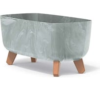 Кашпо на ножках Prosperplast DGCL400E 422U GRACIA CASE BETON EFFECT 390х195х187 мм, бетон 067373