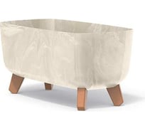 Кашпо на ножках Prosperplast DGCL400E CY700 GRACIA CASE BETON EFFECT 390х195х187 мм, кремовое 067372