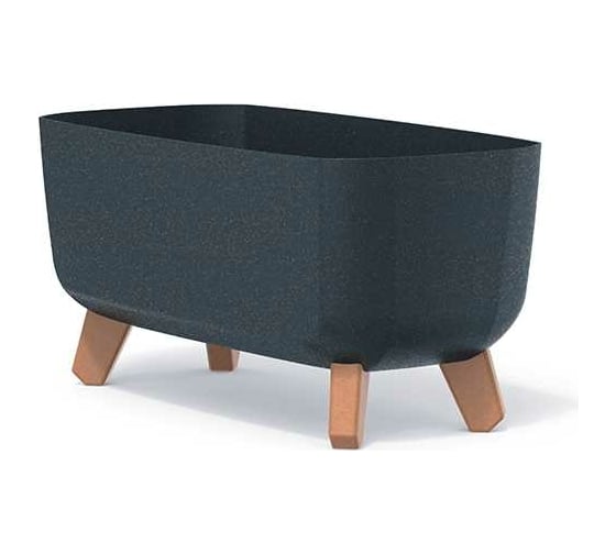 Кашпо на ножках Prosperplast DGCL400WS433W GRACIA CASE ECO WOOD 390х195х187 мм, антрацит 067360 1