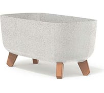 Кашпо на ножках Prosperplast DGCL400WS449W GRACIA CASE ECO WOOD 390х195х187 мм, белое 067357