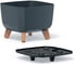 Кашпо на ножках Prosperplast DGQL240 S433 GRACIA SQUARE 240х240х187 мм, антрацит 067336 2