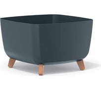 Кашпо на ножках Prosperplast DGQL400 S433 GRACIA SQUARE 39х39х27 см, антрацит 067340