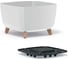 Кашпо на ножках Prosperplast DGQL400 S449 GRACIA SQUARE 39х39х27 см, белое 067337 2