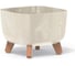 Кашпо на ножках Prosperplast DGQL240ECY700 GRACIA SQUARE BETON EFFECT 240х240х187 мм, кремовое 067364 1