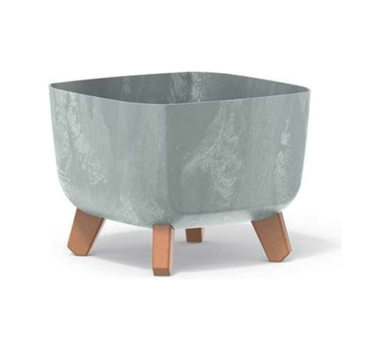 Кашпо на ножках Prosperplast DGQL240E422U GRACIA SQUARE BETON EFFECT 240х240х187 мм, бетон 067365