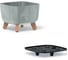 Кашпо на ножках Prosperplast DGQL240E422U GRACIA SQUARE BETON EFFECT 240х240х187 мм, бетон 067365 2