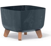 Кашпо на ножках Prosperplast DGQL240ES433 GRACIA SQUARE BETON EFFECT 240х240х187 мм, антрац 067366