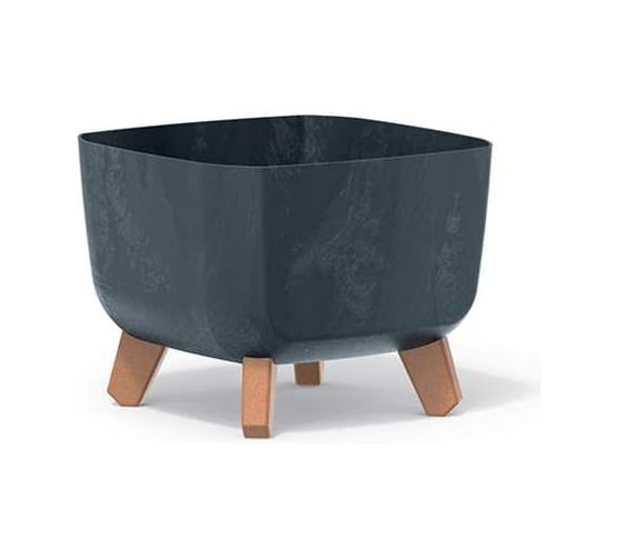 Кашпо на ножках Prosperplast DGQL240ES433 GRACIA SQUARE BETON EFFECT 240х240х187 мм, антрац 067366 1