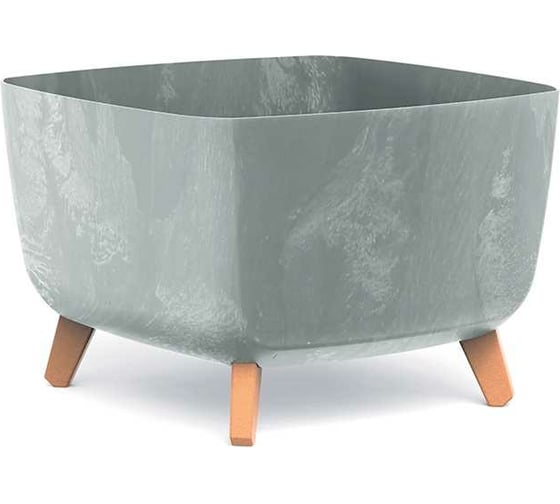 Кашпо на ножках Prosperplast DGQL400E 422U GRACIA SQUARE BETON EFFECT 39х39х27 см, бетон 067369
