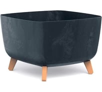 Кашпо на ножках Prosperplast DGQL400ES433 GRACIA SQUARE BETON EFFECT 39х39х27 см, антрац 067371