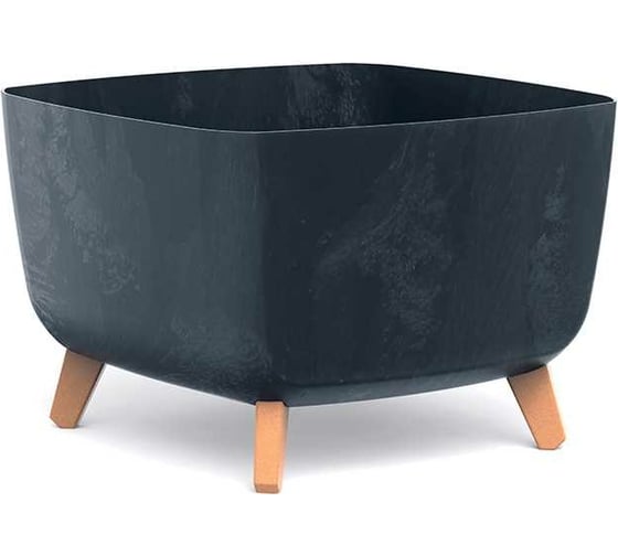 Кашпо на ножках Prosperplast DGQL400ES433 GRACIA SQUARE BETON EFFECT 39х39х27 см, антрац 067371 1