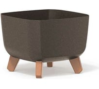 Кашпо на ножках Prosperplast DGQL240W 4625W GRACIA SQUARE ECO WOOD 240х240х187 мм, кофе 067351