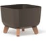 Кашпо на ножках Prosperplast DGQL240W 4625W GRACIA SQUARE ECO WOOD 240х240х187 мм, кофе 067351 1
