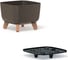 Кашпо на ножках Prosperplast DGQL240W 4625W GRACIA SQUARE ECO WOOD 240х240х187 мм, кофе 067351 2