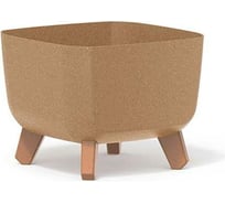 Кашпо на ножках Prosperplast DGQL240W 4665W GRACIA SQUARE ECO WOOD 240х240х187 мм, коричневое 067350
